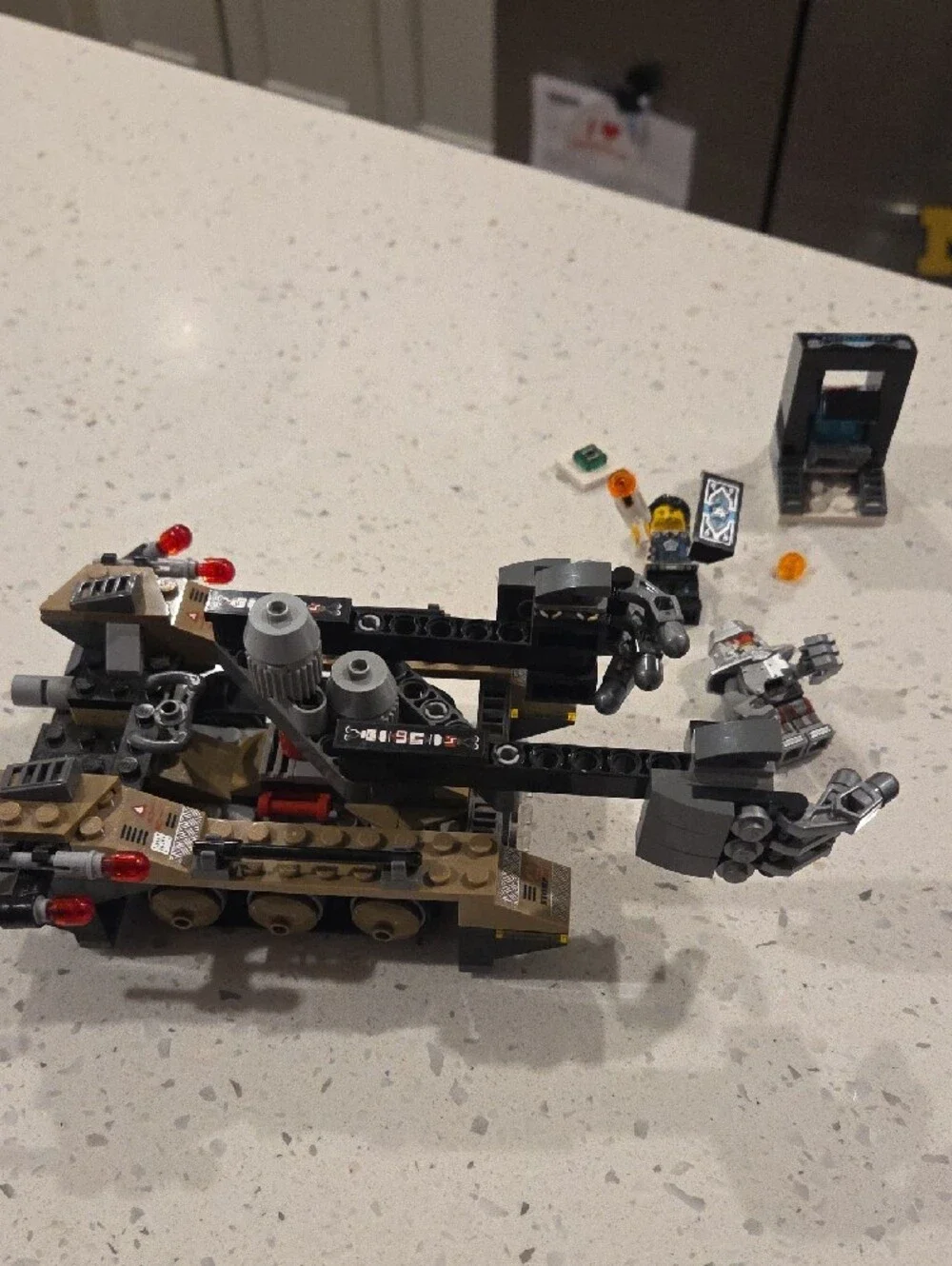 LEGO Ultra Agents Tan Black and Gray Armored Craft with Minifigures